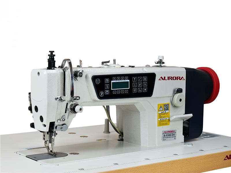Прямострочная промышленная швейна машина с шагающей лапкой  AURORA A-0302-D4 с прямым приводом