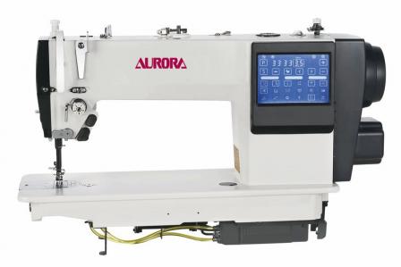Прямострочная швейная машина AURORA А-7300M (полусухая голова, автоматические функции, дизайнерские строчки и сенсорная панель)